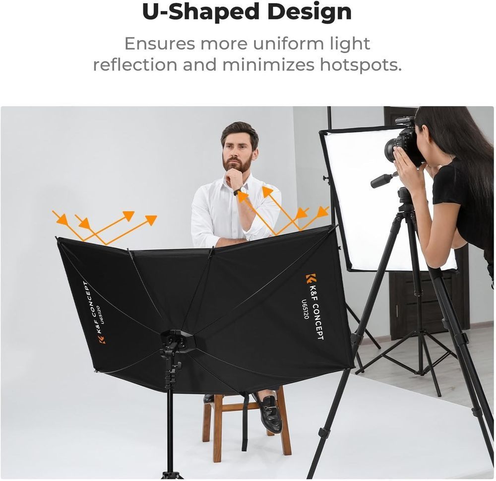 K&F Concept Quick-Release Curved Reflector-Two Moves to Soft Light 8053 foto