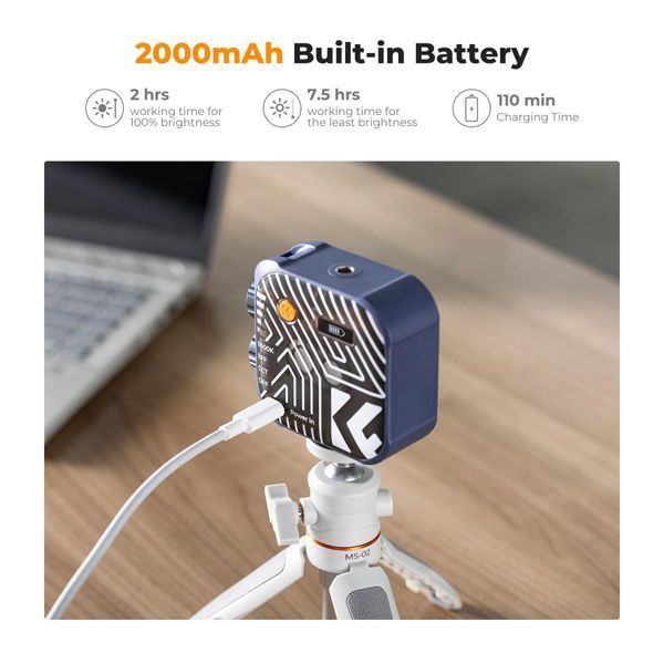 K&F Dual Color Temperature Portable Photography Video Fill Light 2500K-9900K Blue 8058 foto