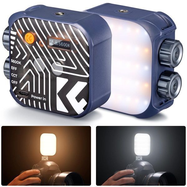K&F Dual Color Temperature Portable Photography Video Fill Light 2500K-9900K Blue 8058 foto