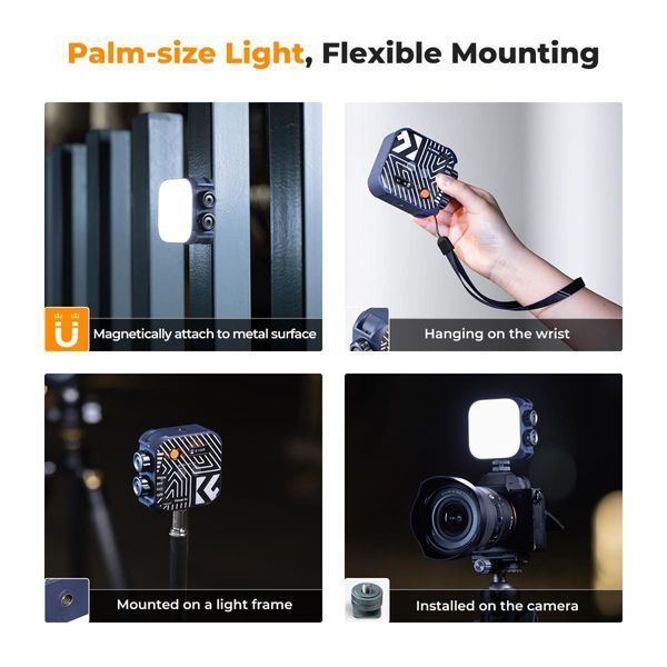 K&F Dual Color Temperature Portable Photography Video Fill Light 2500K-9900K Blue 8058 foto