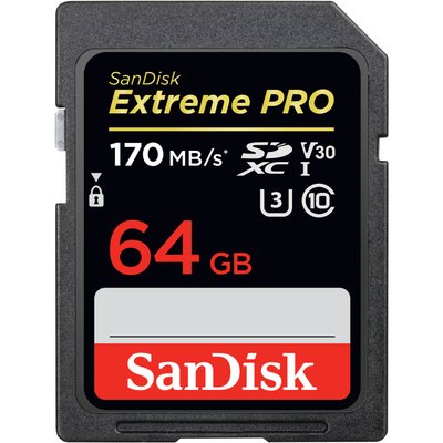 SanDisk 64GB Extreme PRO UHS-I SDXC Memory Card 170 MB/s V30 1109 foto