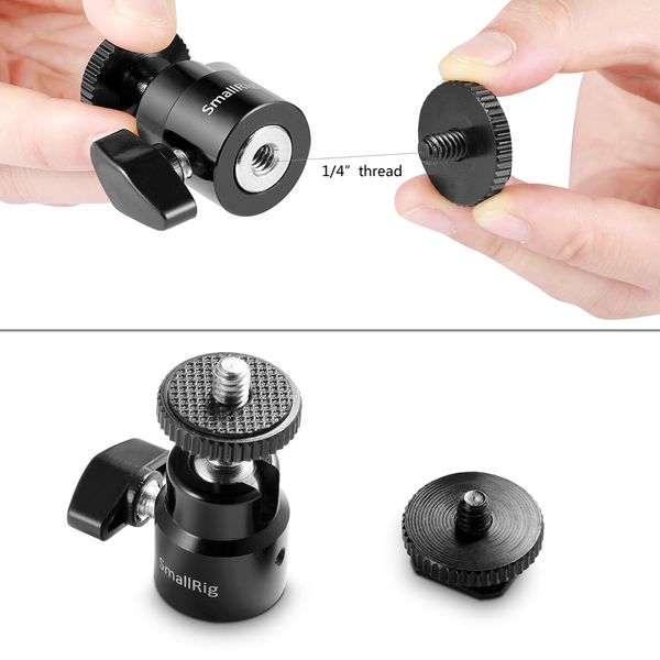 SMALLRIG 1/4 CAMERA HOT SHOE MOUNT WITH ADDITIONAL 1/4 SCREW 2059 1115 foto