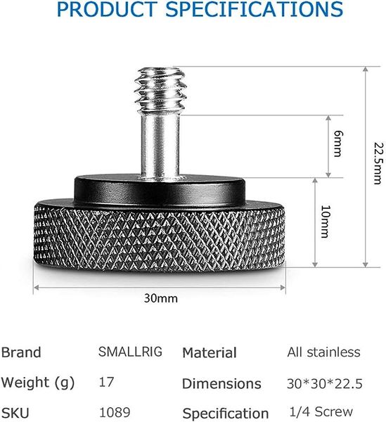 SMALLRIG 1/4 INCH THUMB SCREW 1116 foto