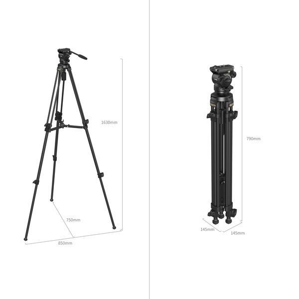 SmallRig Lightweight Video Carbon Fiber Tripod Kit AD-50 4685 8064 foto
