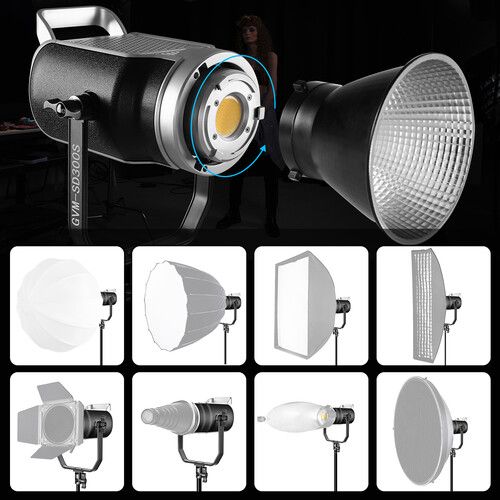 GVM SD300S LED Studio Video Spotlight with Softbox 1042 foto